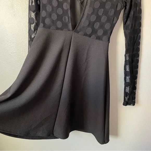 Lulus Hot Dot-ter Mesh Fit and Flare Dress - Picture 8 of 9